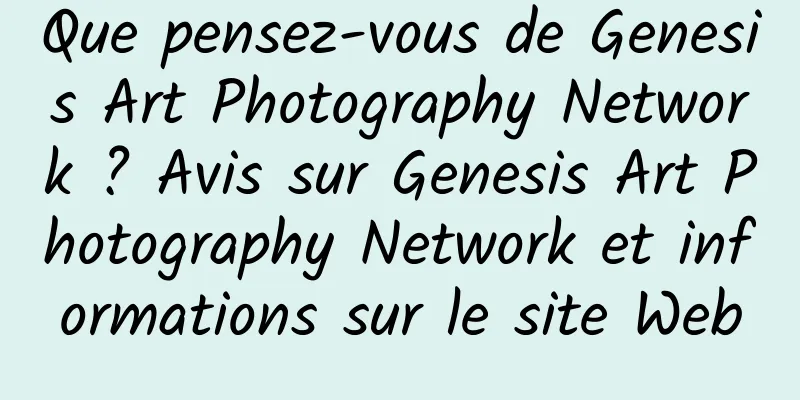 Que pensez-vous de Genesis Art Photography Network ? Avis sur Genesis Art Photography Network et informations sur le site Web