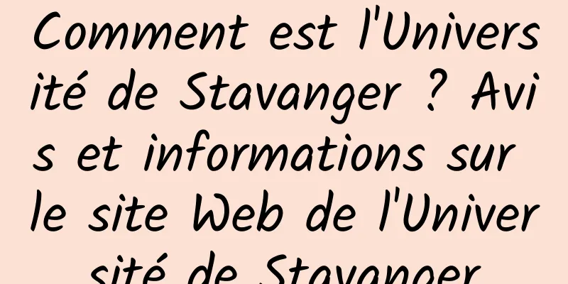 Comment est l'Université de Stavanger ? Avis et informations sur le site Web de l'Université de Stavanger