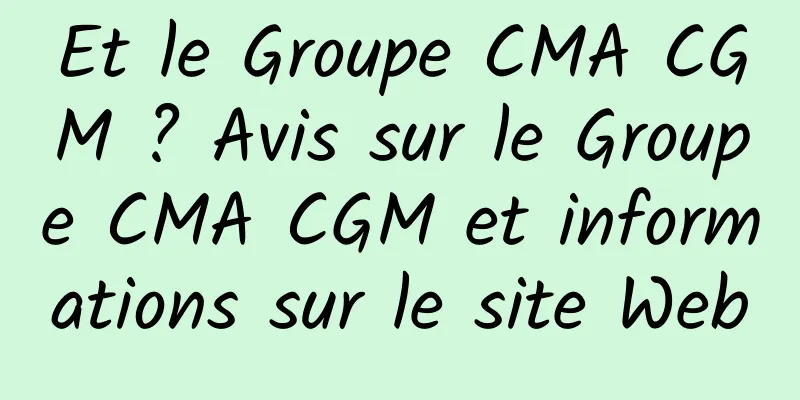 Et le Groupe CMA CGM ? Avis sur le Groupe CMA CGM et informations sur le site Web
