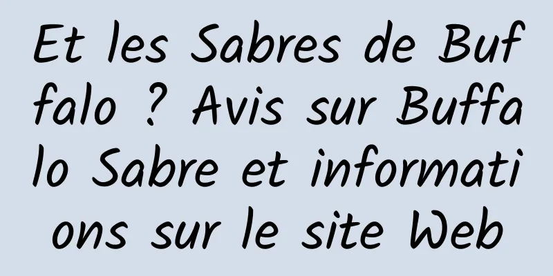 Et les Sabres de Buffalo ? Avis sur Buffalo Sabre et informations sur le site Web
