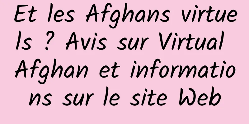 Et les Afghans virtuels ? Avis sur Virtual Afghan et informations sur le site Web