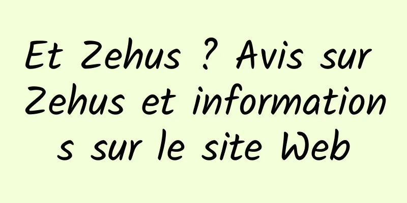 Et Zehus ? Avis sur Zehus et informations sur le site Web