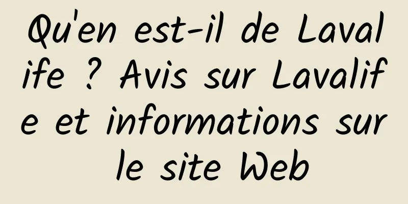 Qu'en est-il de Lavalife ? Avis sur Lavalife et informations sur le site Web