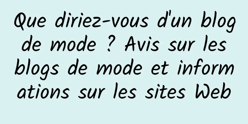 Que diriez-vous d'un blog de mode ? Avis sur les blogs de mode et informations sur les sites Web