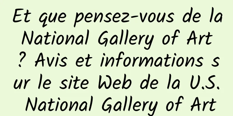 Et que pensez-vous de la National Gallery of Art ? Avis et informations sur le site Web de la U.S. National Gallery of Art