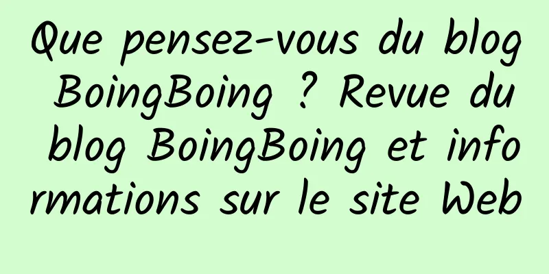 Que pensez-vous du blog BoingBoing ? Revue du blog BoingBoing et informations sur le site Web