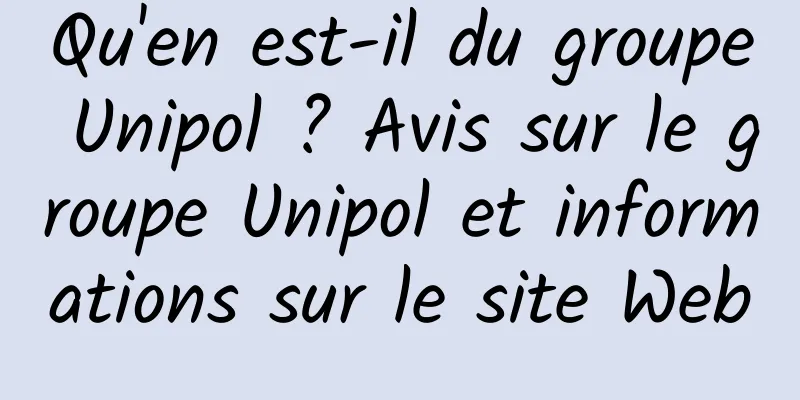 Qu'en est-il du groupe Unipol ? Avis sur le groupe Unipol et informations sur le site Web
