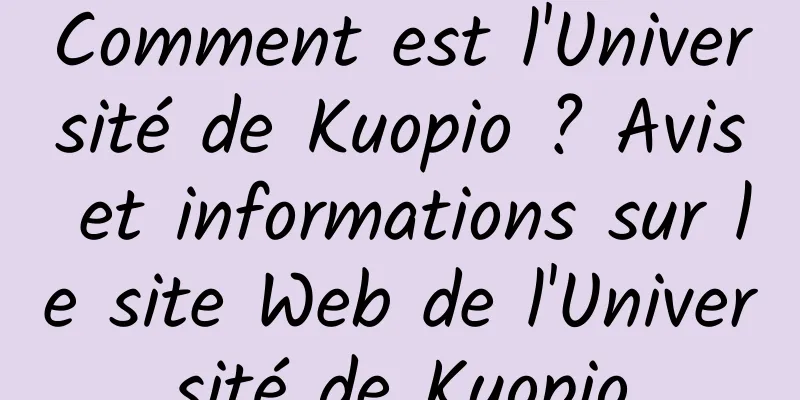 Comment est l'Université de Kuopio ? Avis et informations sur le site Web de l'Université de Kuopio