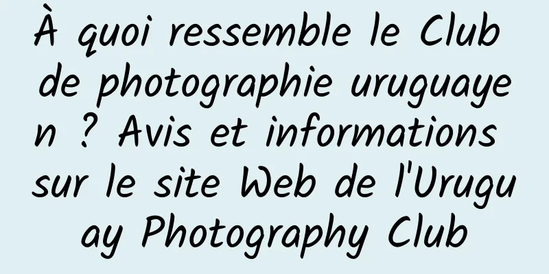 À quoi ressemble le Club de photographie uruguayen ? Avis et informations sur le site Web de l'Uruguay Photography Club