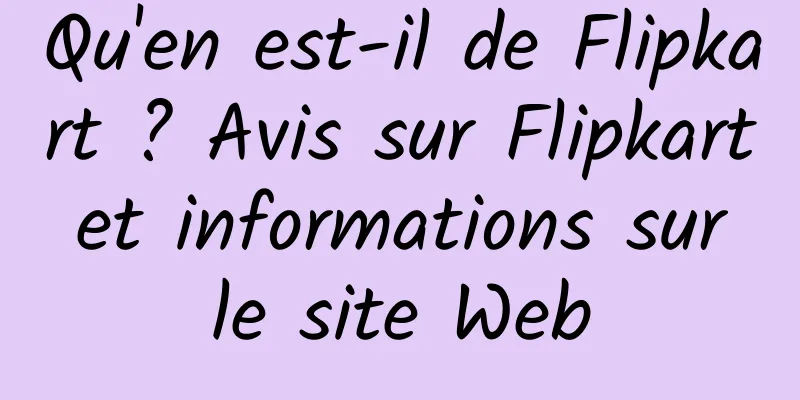 Qu'en est-il de Flipkart ? Avis sur Flipkart et informations sur le site Web