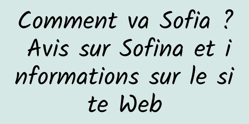 Comment va Sofia ? Avis sur Sofina et informations sur le site Web