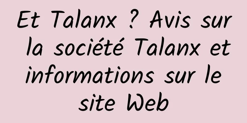 Et Talanx ? Avis sur la société Talanx et informations sur le site Web