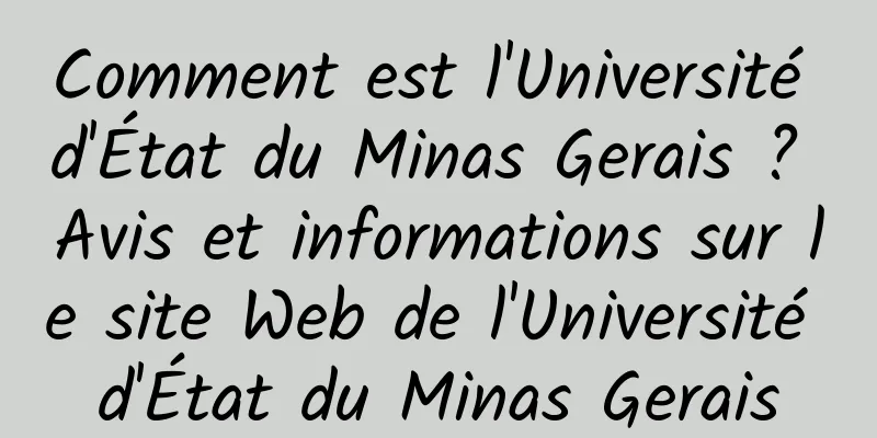 Comment est l'Université d'État du Minas Gerais ? Avis et informations sur le site Web de l'Université d'État du Minas Gerais