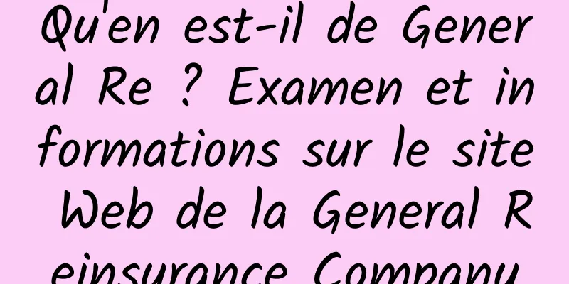 Qu'en est-il de General Re ? Examen et informations sur le site Web de la General Reinsurance Company