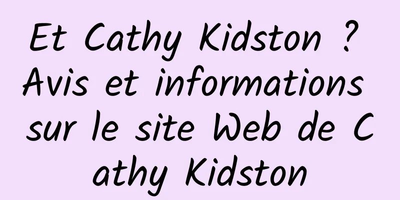 Et Cathy Kidston ? Avis et informations sur le site Web de Cathy Kidston
