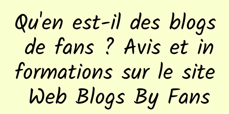 Qu'en est-il des blogs de fans ? Avis et informations sur le site Web Blogs By Fans