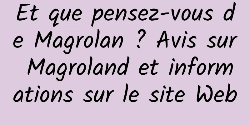 Et que pensez-vous de Magrolan ? Avis sur Magroland et informations sur le site Web
