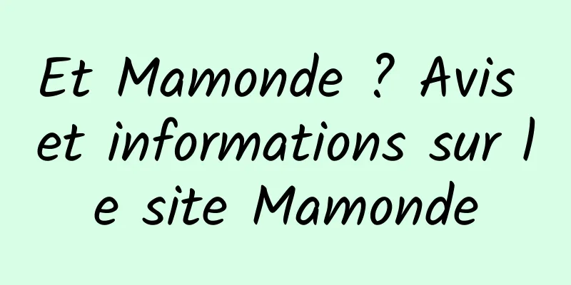 Et Mamonde ? Avis et informations sur le site Mamonde