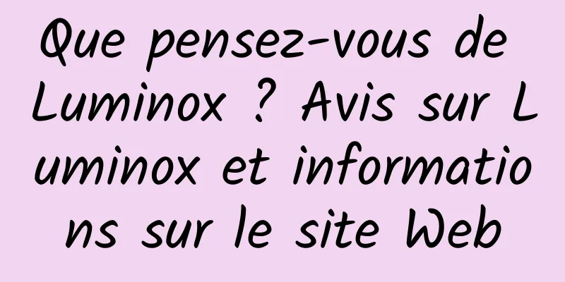 Que pensez-vous de Luminox ? Avis sur Luminox et informations sur le site Web