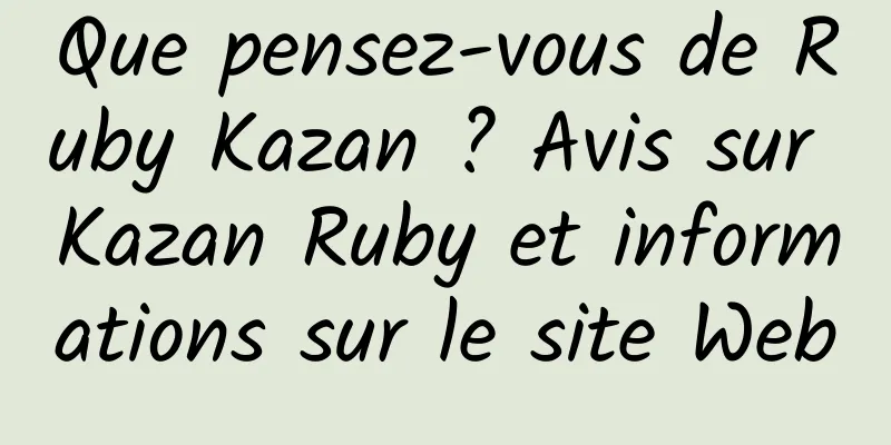 Que pensez-vous de Ruby Kazan ? Avis sur Kazan Ruby et informations sur le site Web