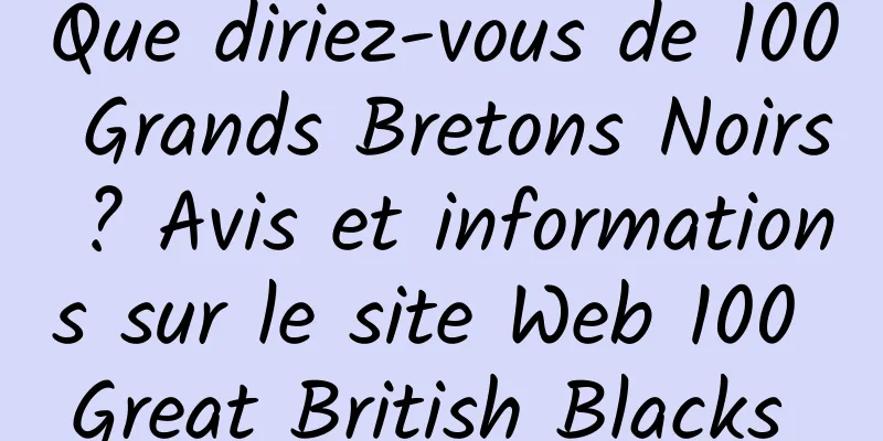 Que diriez-vous de 100 Grands Bretons Noirs ? Avis et informations sur le site Web 100 Great British Blacks 