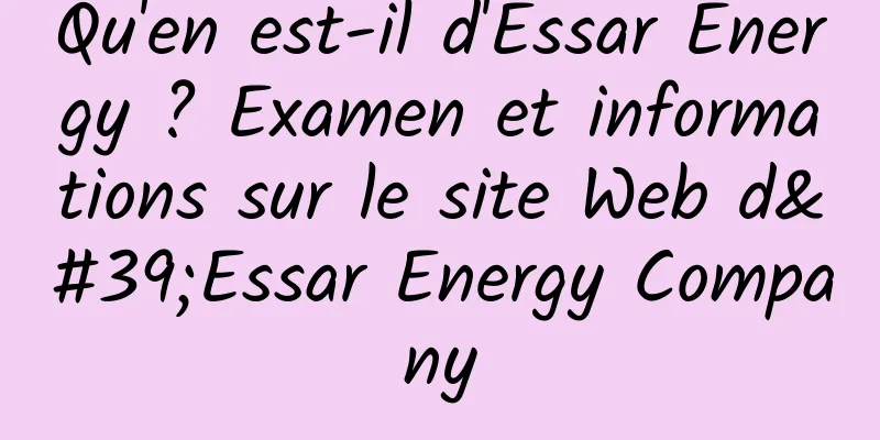 Qu'en est-il d'Essar Energy ? Examen et informations sur le site Web d'Essar Energy Company