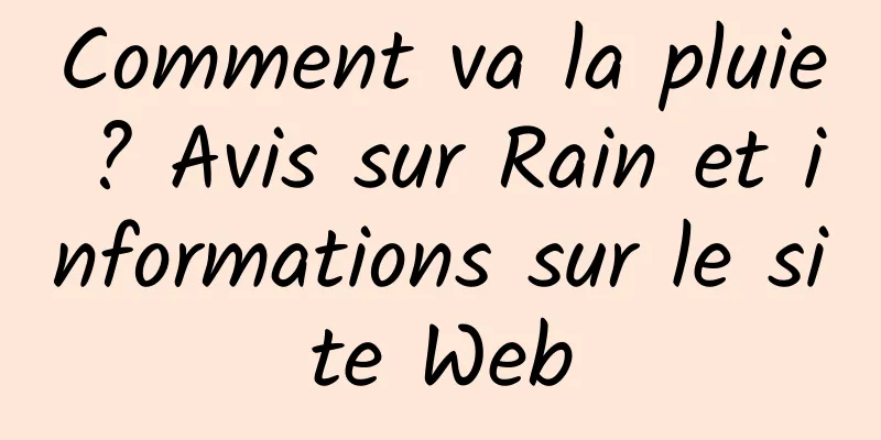 Comment va la pluie ? Avis sur Rain et informations sur le site Web