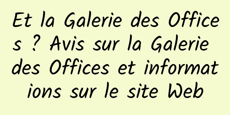 Et la Galerie des Offices ? Avis sur la Galerie des Offices et informations sur le site Web