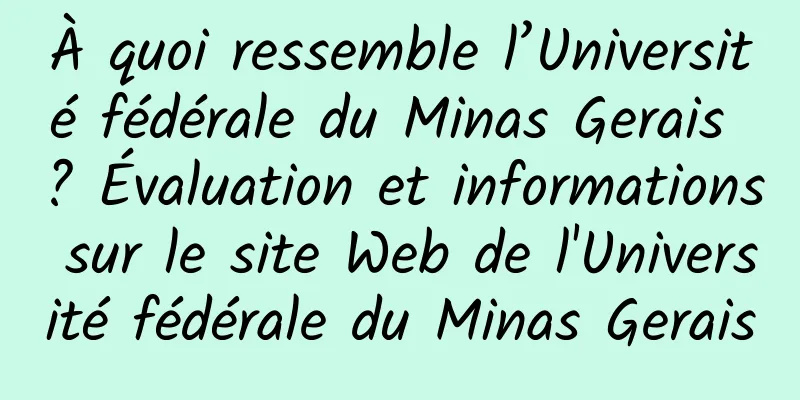À quoi ressemble l’Université fédérale du Minas Gerais ? Évaluation et informations sur le site Web de l'Université fédérale du Minas Gerais