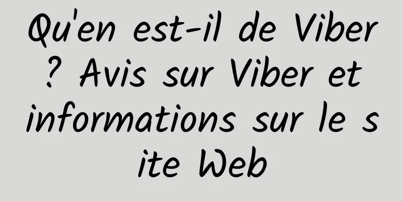Qu'en est-il de Viber ? Avis sur Viber et informations sur le site Web