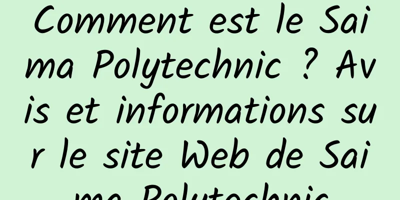 Comment est le Saima Polytechnic ? Avis et informations sur le site Web de Saima Polytechnic