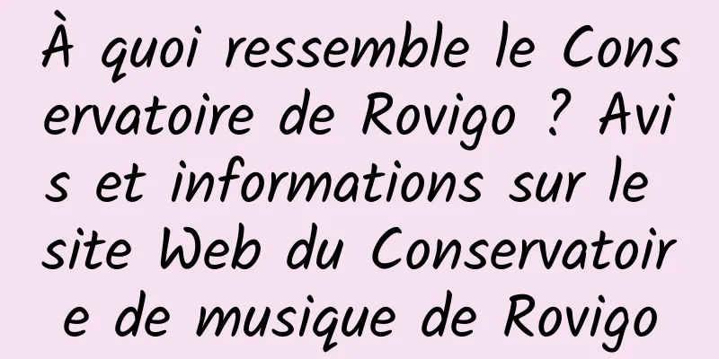 À quoi ressemble le Conservatoire de Rovigo ? Avis et informations sur le site Web du Conservatoire de musique de Rovigo
