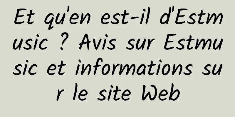 Et qu'en est-il d'Estmusic ? Avis sur Estmusic et informations sur le site Web