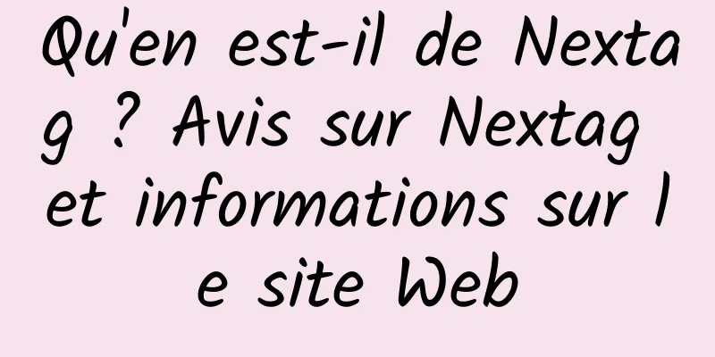 Qu'en est-il de Nextag ? Avis sur Nextag et informations sur le site Web