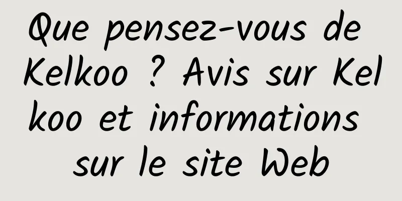 Que pensez-vous de Kelkoo ? Avis sur Kelkoo et informations sur le site Web