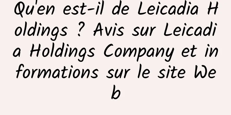 Qu'en est-il de Leicadia Holdings ? Avis sur Leicadia Holdings Company et informations sur le site Web