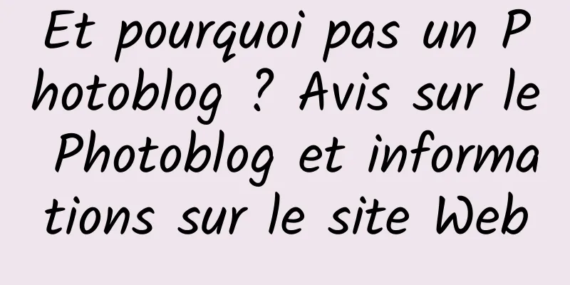Et pourquoi pas un Photoblog ? Avis sur le Photoblog et informations sur le site Web