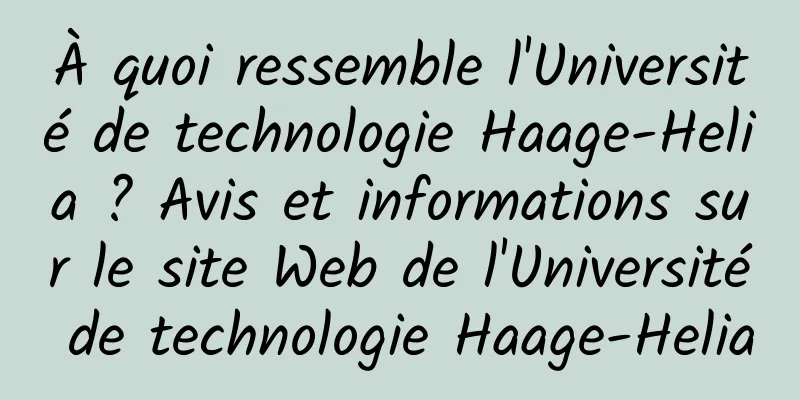 À quoi ressemble l'Université de technologie Haage-Helia ? Avis et informations sur le site Web de l'Université de technologie Haage-Helia