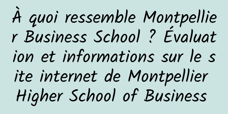 À quoi ressemble Montpellier Business School ? Évaluation et informations sur le site internet de Montpellier Higher School of Business 