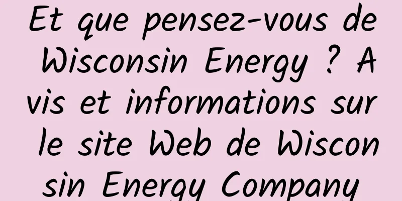 Et que pensez-vous de Wisconsin Energy ? Avis et informations sur le site Web de Wisconsin Energy Company