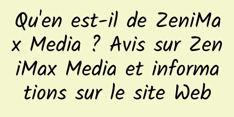 Qu'en est-il de ZeniMax Media ? Avis sur ZeniMax Media et informations sur le site Web