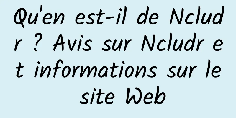 Qu'en est-il de Ncludr ? Avis sur Ncludr et informations sur le site Web