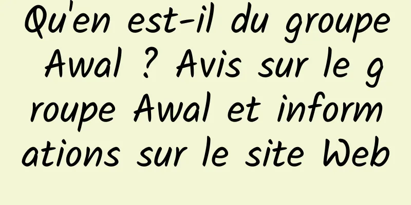 Qu'en est-il du groupe Awal ? Avis sur le groupe Awal et informations sur le site Web