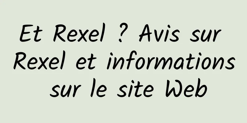 Et Rexel ? Avis sur Rexel et informations sur le site Web