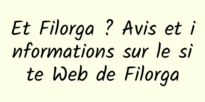 Et Filorga ? Avis et informations sur le site Web de Filorga