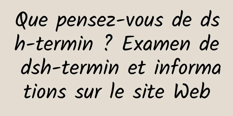 Que pensez-vous de dsh-termin ? Examen de dsh-termin et informations sur le site Web