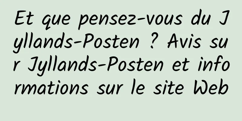 Et que pensez-vous du Jyllands-Posten ? Avis sur Jyllands-Posten et informations sur le site Web