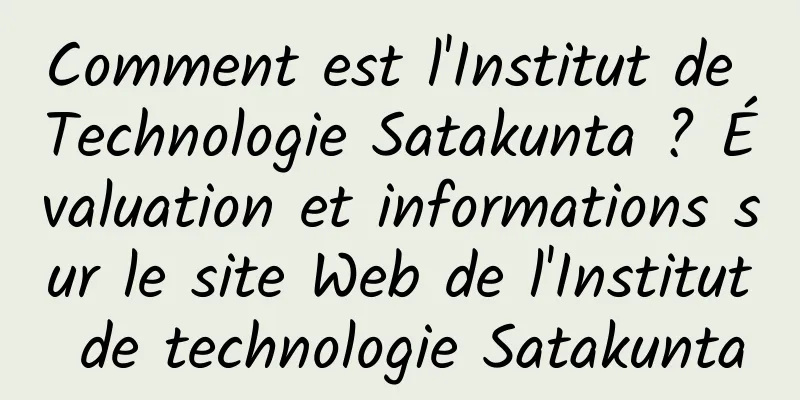 Comment est l'Institut de Technologie Satakunta ? Évaluation et informations sur le site Web de l'Institut de technologie Satakunta