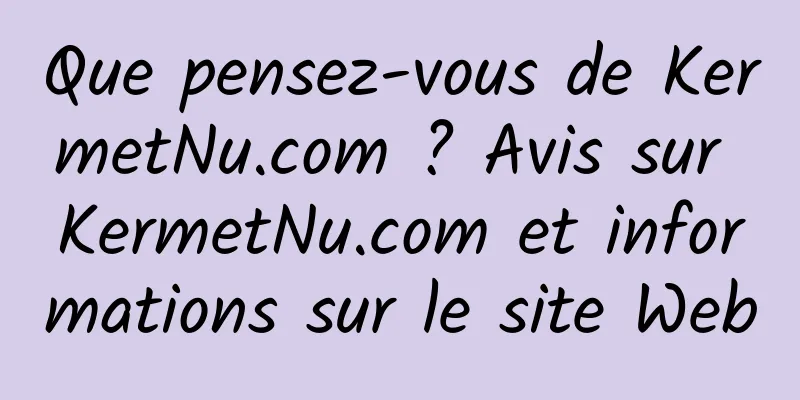 Que pensez-vous de KermetNu.com ? Avis sur KermetNu.com et informations sur le site Web