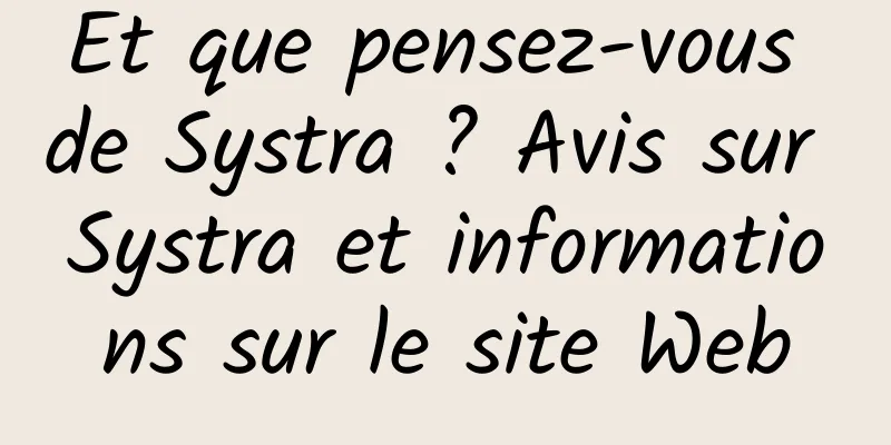 Et que pensez-vous de Systra ? Avis sur Systra et informations sur le site Web